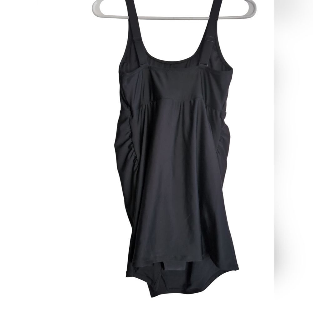 NWT Black Maternity Scoop Neck Swim Dress Built In Swimsuit/Briefs Xs - Picture 8 of 11